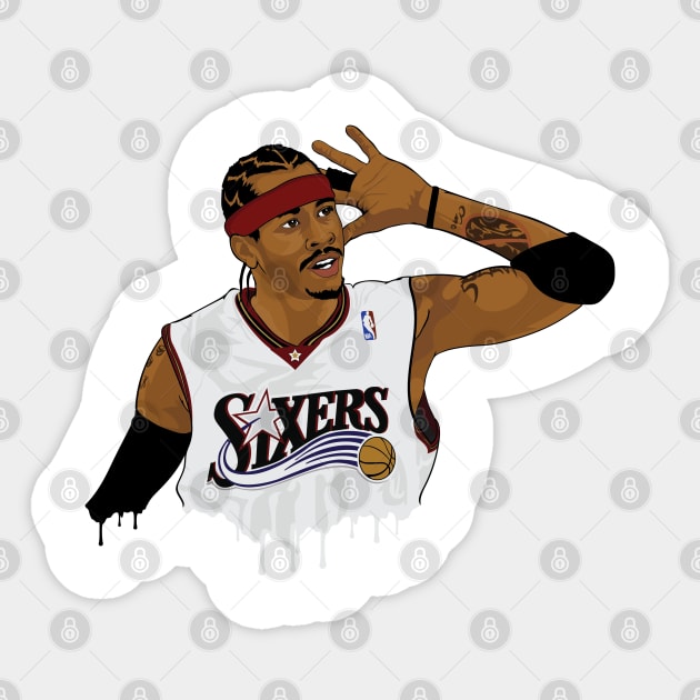 Allen Iverson Sticker by leondesignsau